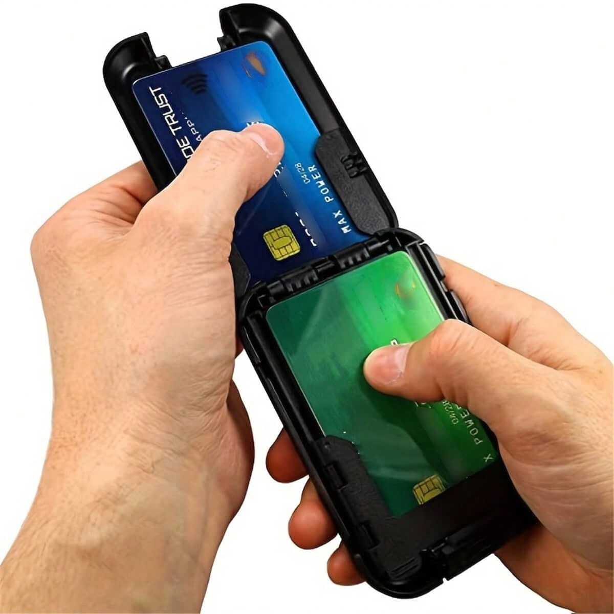 Slim RFID Blocking Wallet with Money Clip