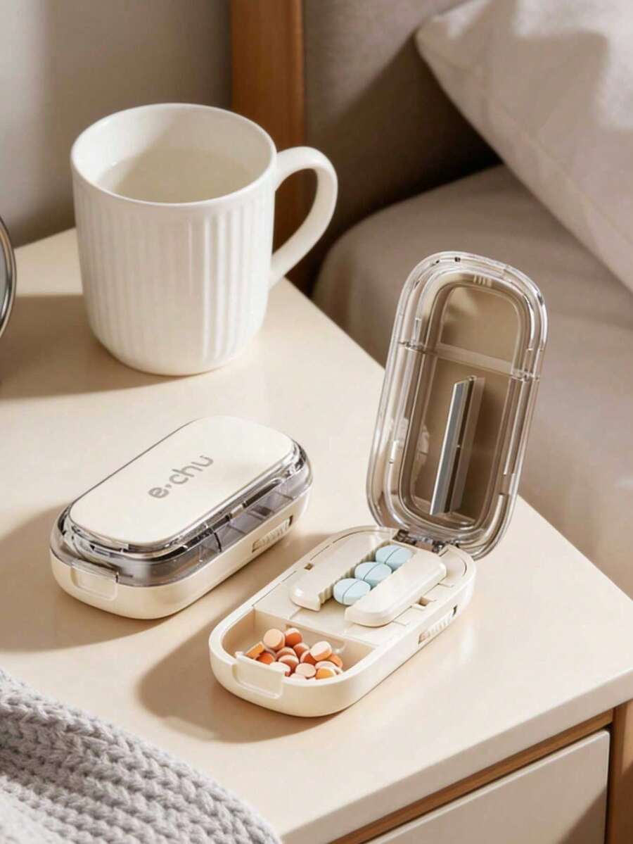 Pill Cutter & Organizer Case